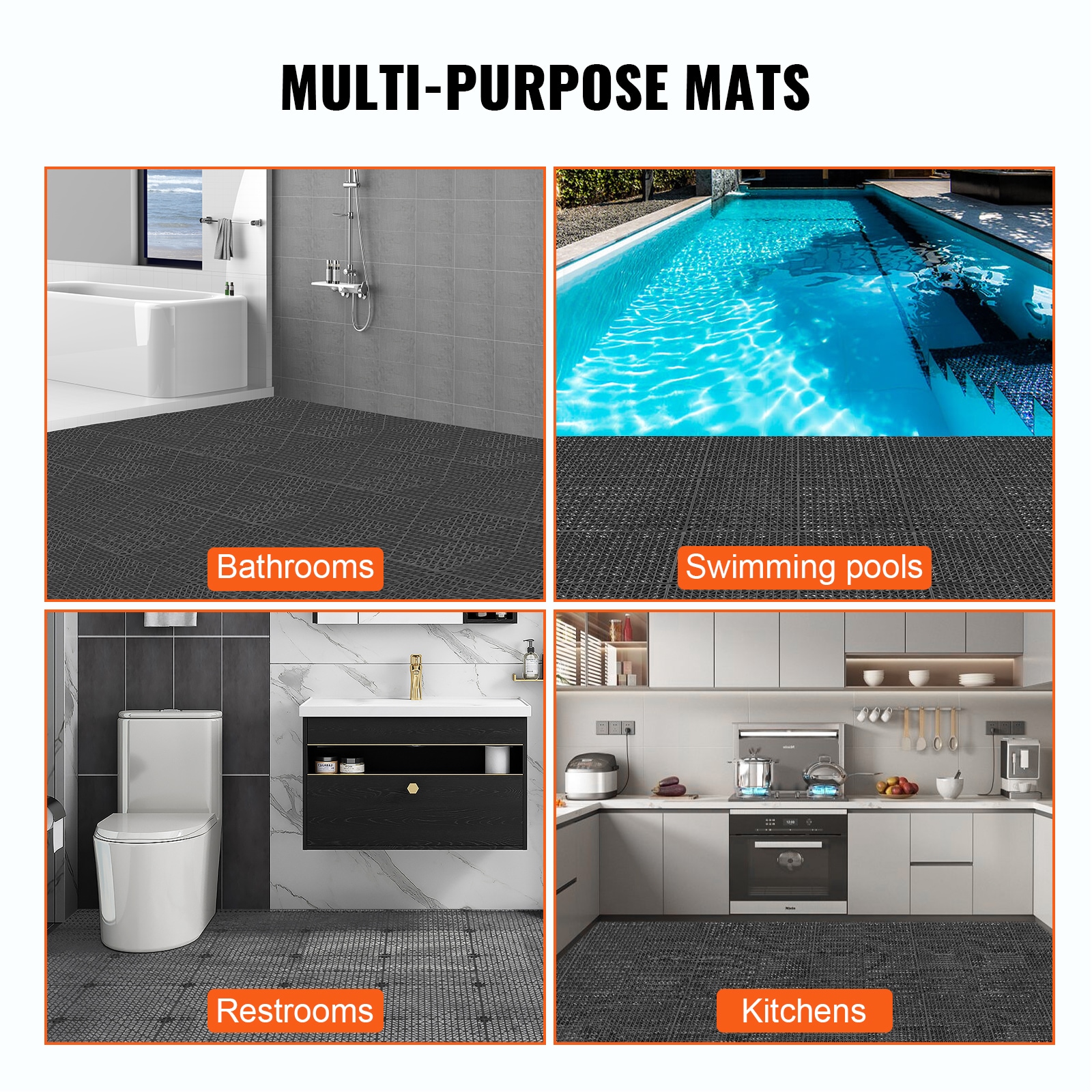 Non-slip Interlocking Drainage Tiles For Bathroom And Pool Floor_voghion.com